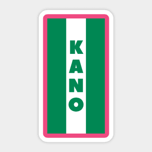 Kano City in Nigerian Flag Vertical Sticker